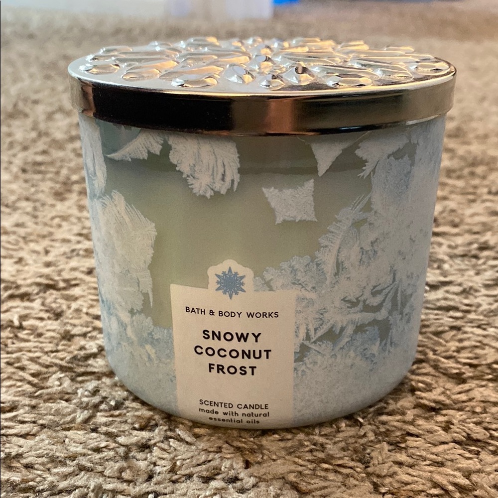 Bath & Body Works Snowy Coconut Frost Candle - Blue